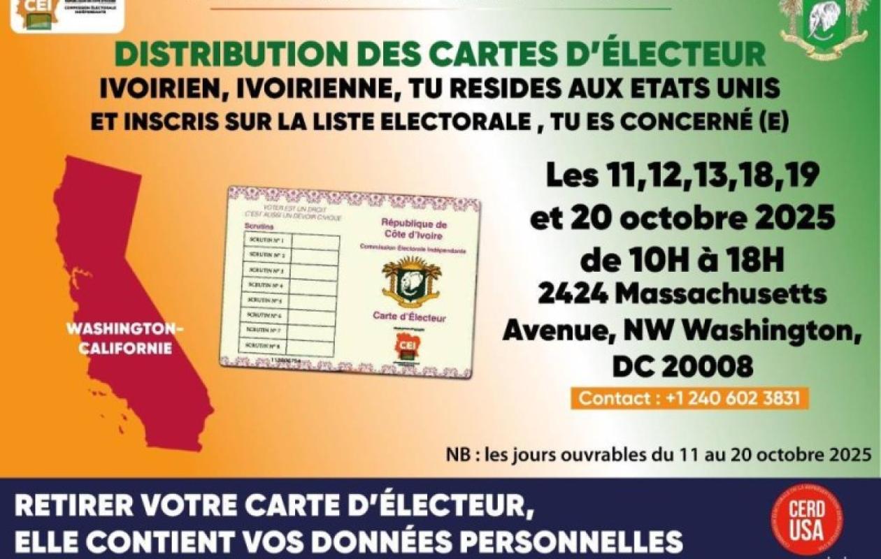 Présidentielle 2025 : La CEI ouvre la distribution des cartes d’électeurs aux États-Unis