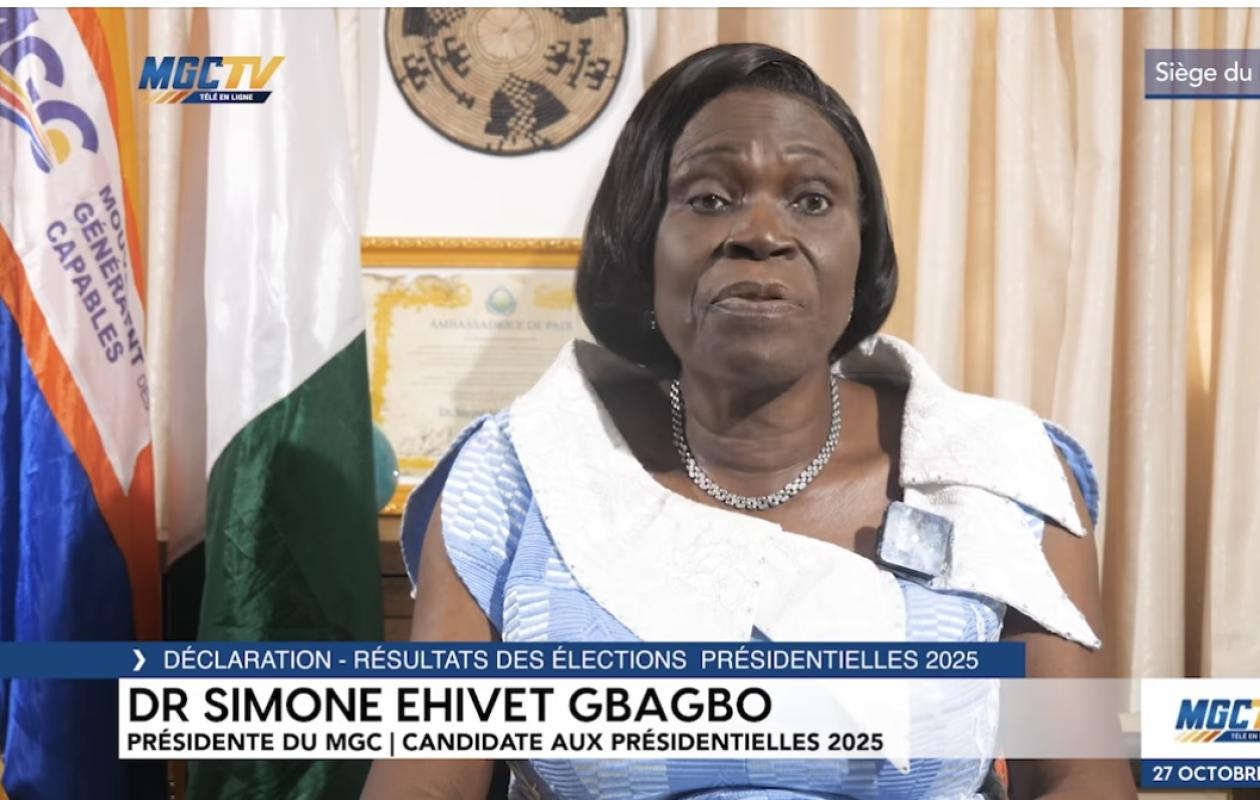 Présidentielle 2025 : Simone Gbagbo prend acte des résultats et fustige l'égoïsme de "certains acteurs" de l'opposition