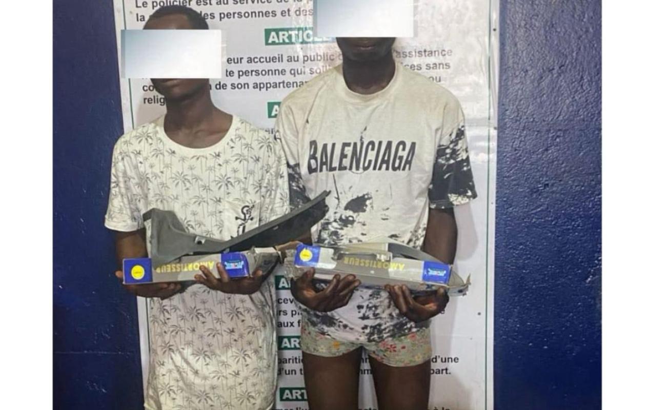 Deux présumés voleurs de pièces détachées de moto interpellés à Nanan