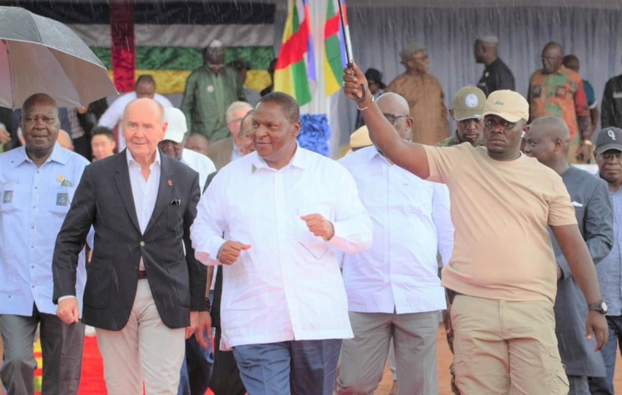 RCA : Le Président Touadéra lance la construction du siège de Trans African Railways System LTD