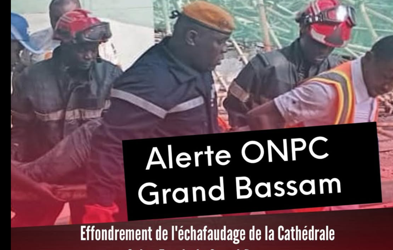 Grand-Bassam : l’échafaudage de la cathédrale Saint-Esprit s’effondre, plusieurs blessés