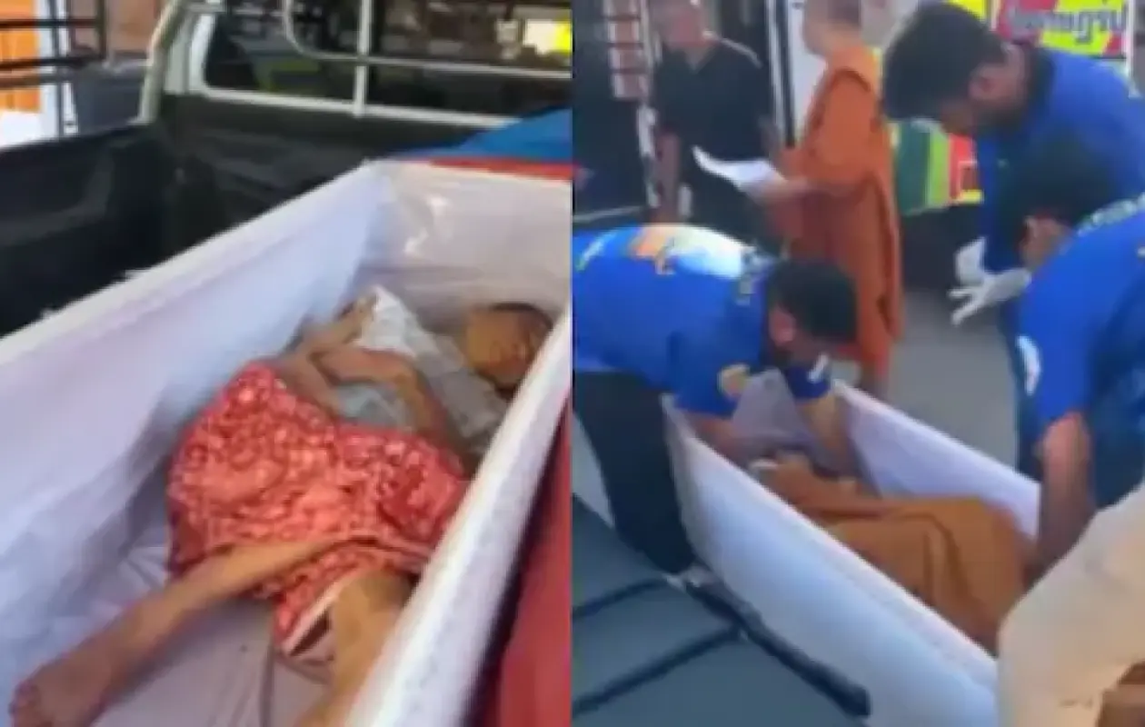 Thaïlande : Une sexagénaire déclarée morte se réveille dans son cercueil à quelques minutes de la crémation (vidéo)