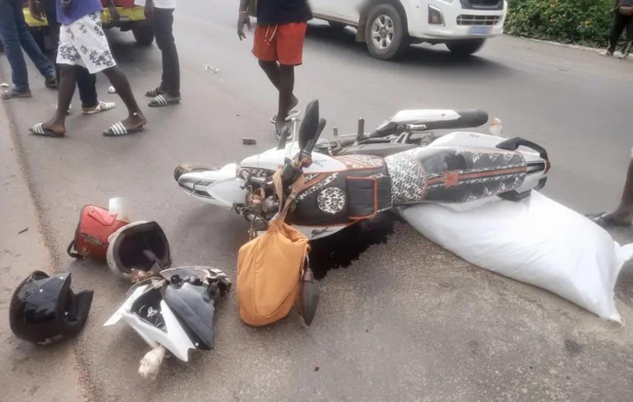 Guiglo : Trois blessés et plus de 12 millions de FCFA retrouvés après un accident de moto