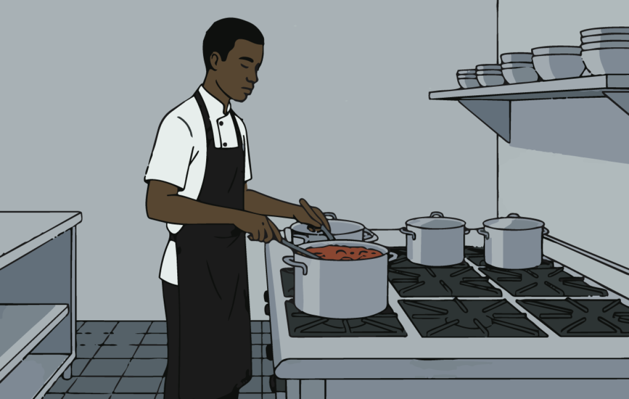 Arrivé mineur en France pour fuir des violences intra-familiales en Côte d'Ivoire Siriki, jeune cuisinier ivoirien visé par une OQTF