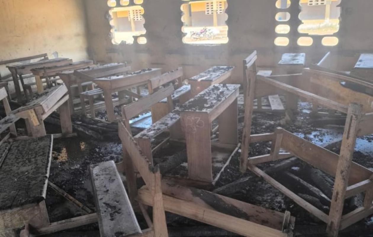 Incendie au lycée moderne d’Assuéfry : trois classes ravagées