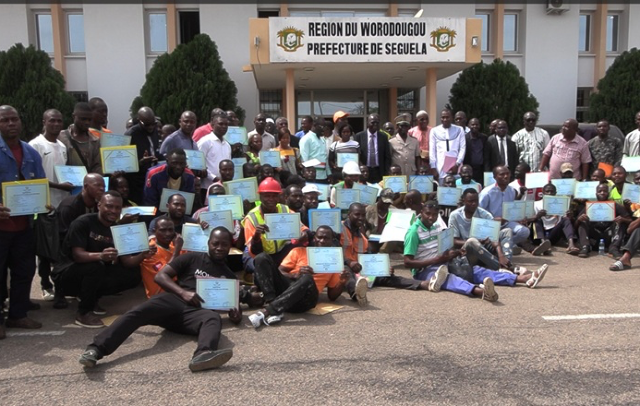 À Séguéla, 77 jeunes reçus à la première promotion du Certificat de Qualification aux Métiers (CQM)