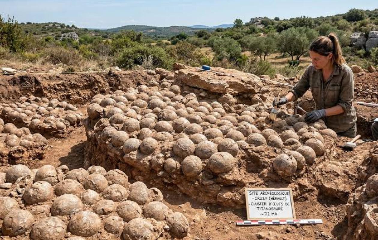 Un trésor préhistorique découvert en France : 500 oeufs de dinosaures refont surface après 70 millions d'années