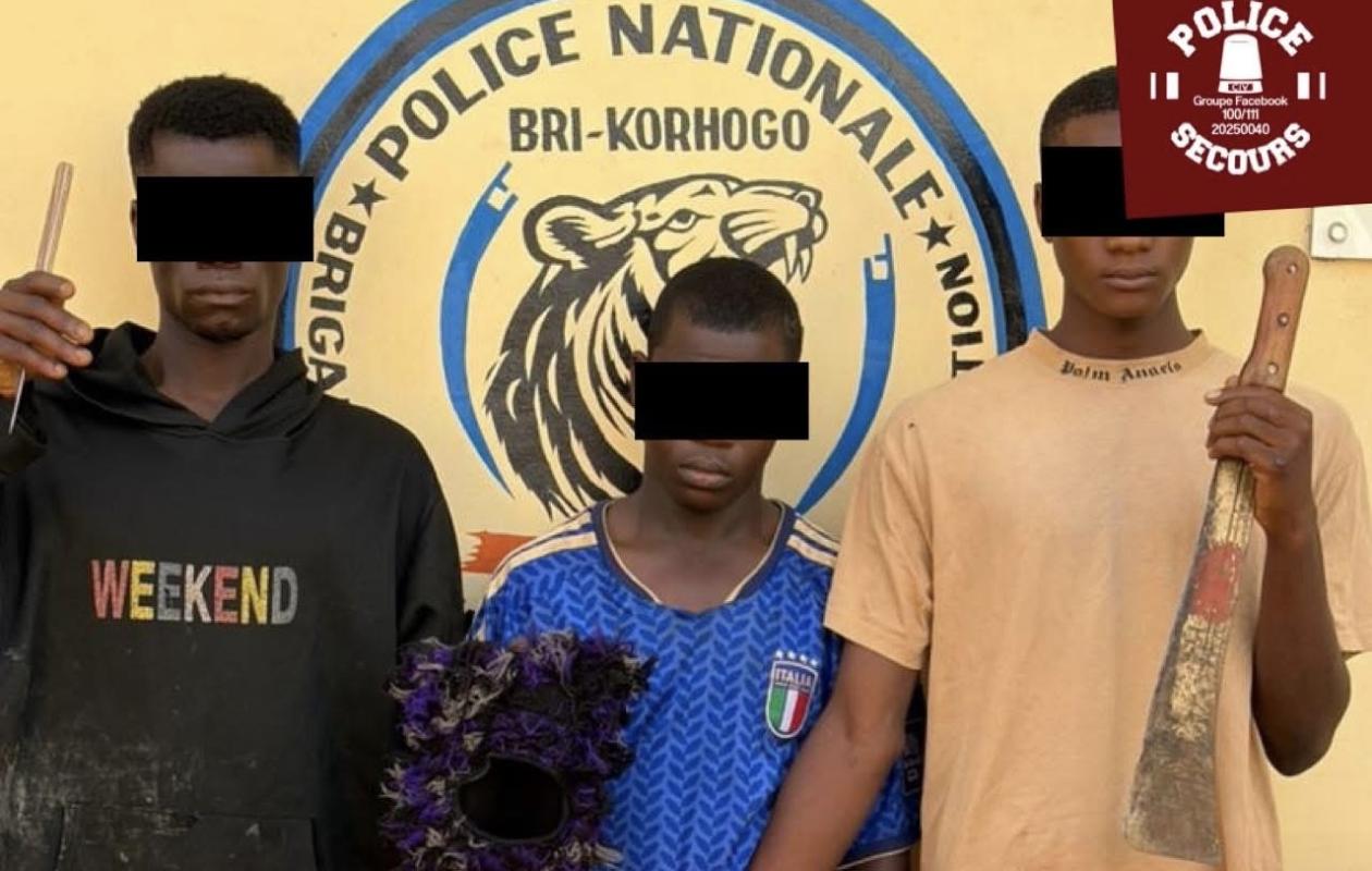 Korhogo : trois braqueurs interpellés en moins de 24 heures après une attaque violente à domicile
