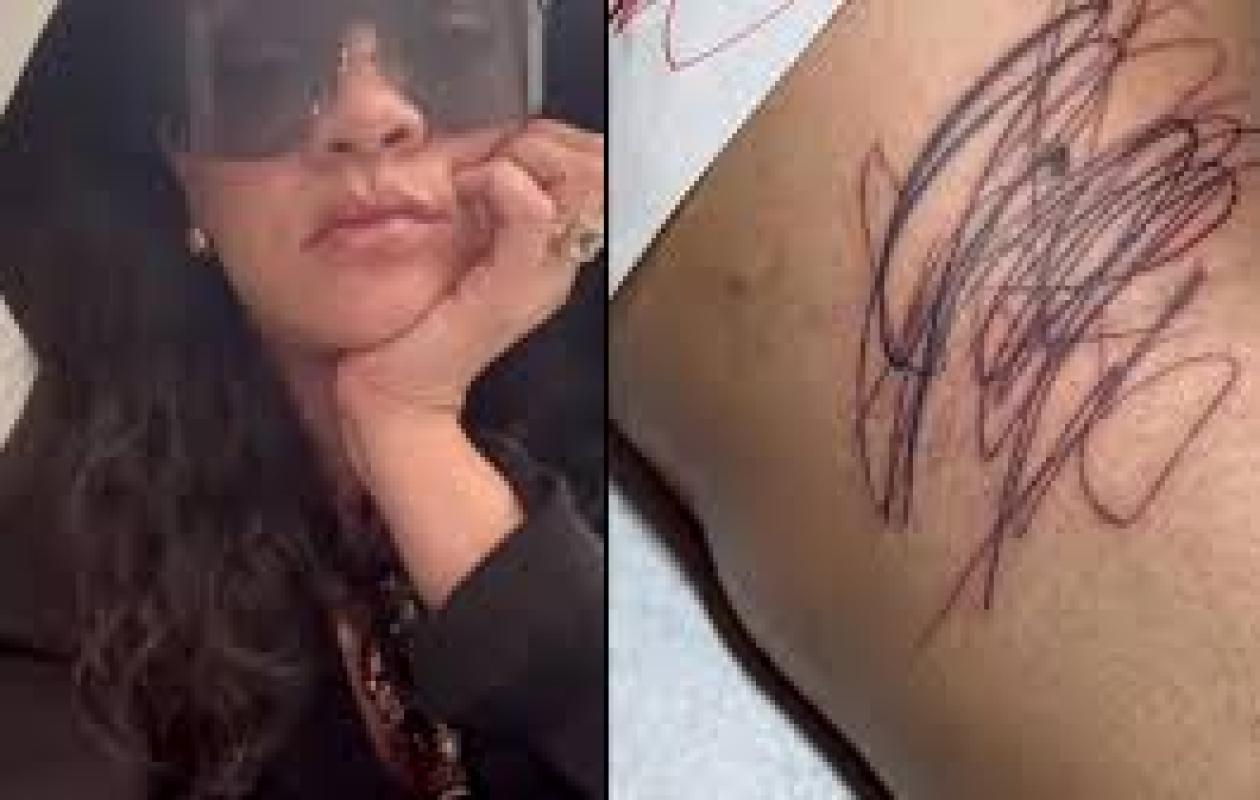 Rihanna n’a pas jeté ce gribouillis de ses enfants, elle se l’est tatoué
