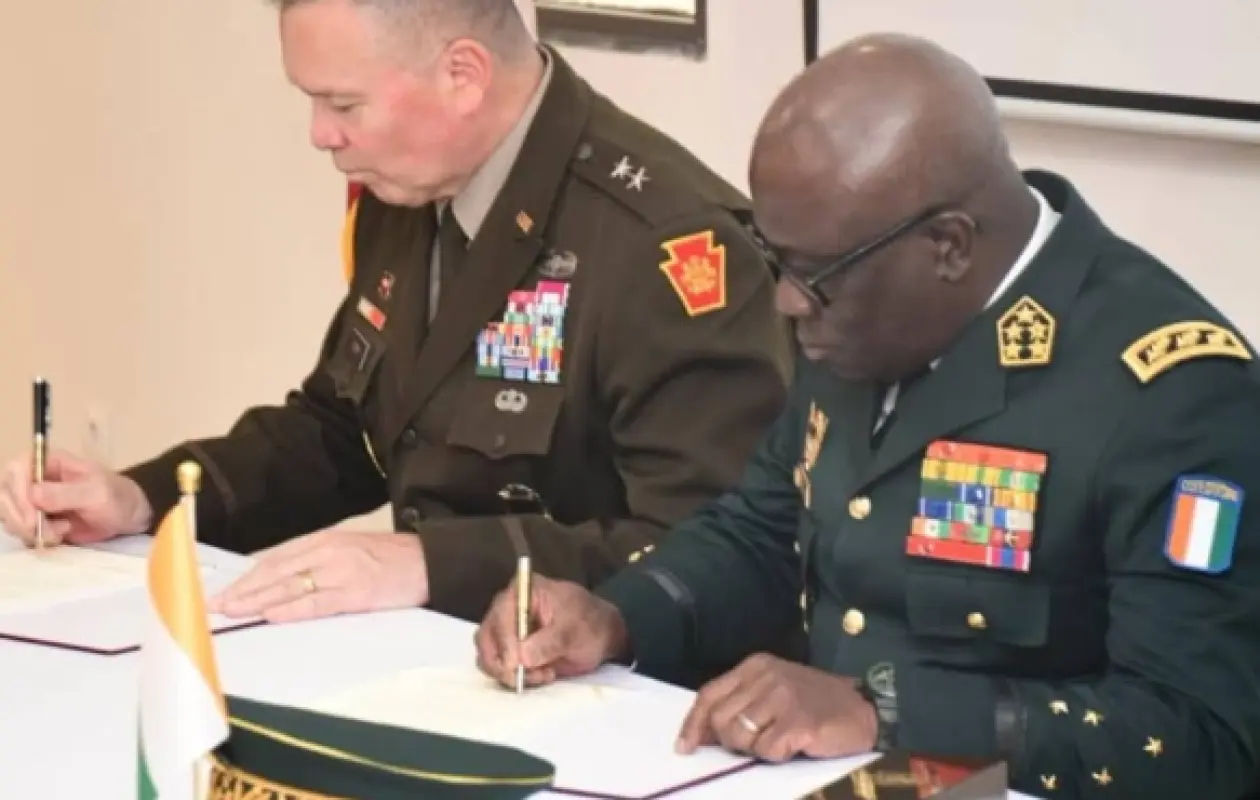 Coopération militaire : la Côte d’Ivoire et la Garde nationale de Pennsylvanie scellent un partenariat stratégique historique